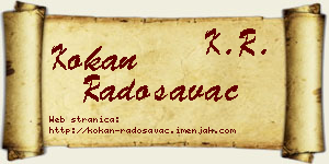 Kokan Radosavac vizit kartica